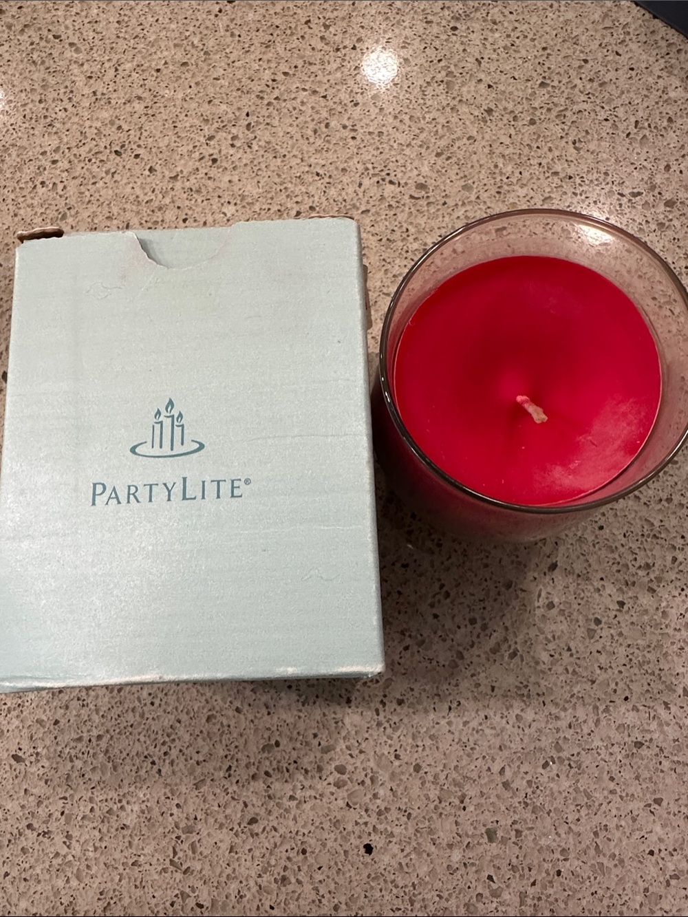 PartyLite Country Apple Jar Candle in Clear Glass